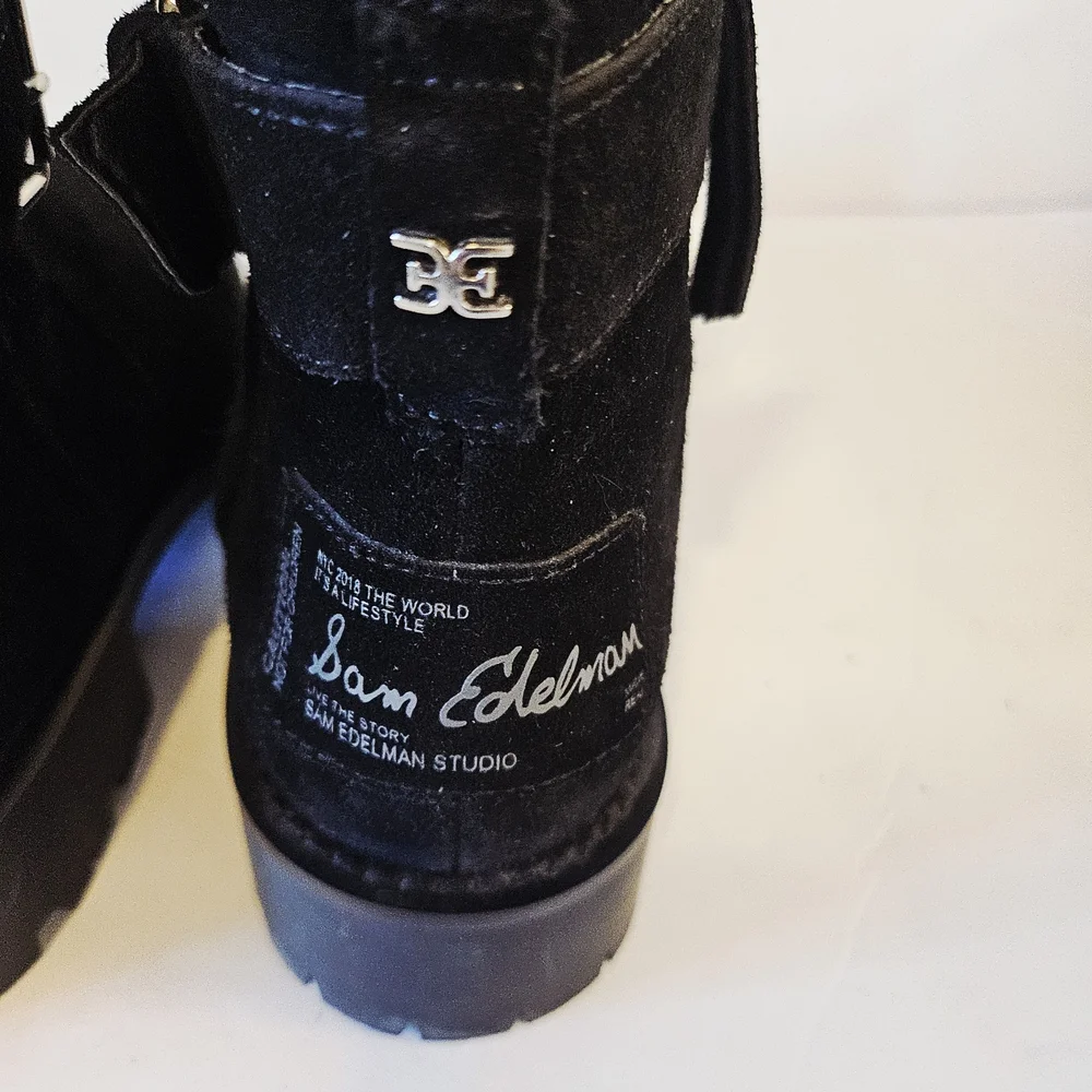 Sam Edelman Black Suede Winter Boots - Picture 8 of 12